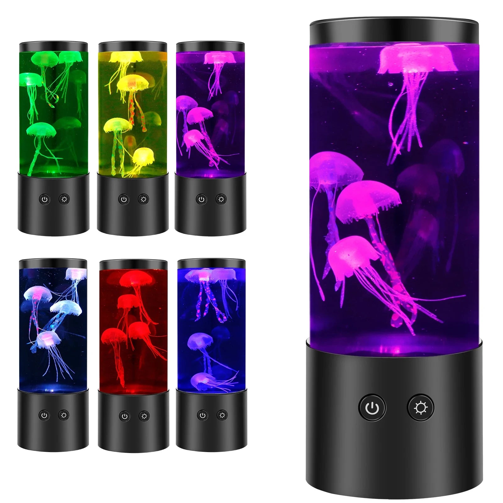 7-Color LED Jellyfish Lamp - USB & Battery Operated Fantasy Aquarium Night Light for Home and Bedroom Décor