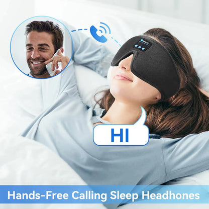 HITOZON Wireless Sleep Headphones with 3D Eye Mask - Ultra-Thin HD Stereo Speakers, Unisex Bluetooth Sleep Aid Products, Tech Gadgets for Insomnia, Travel
