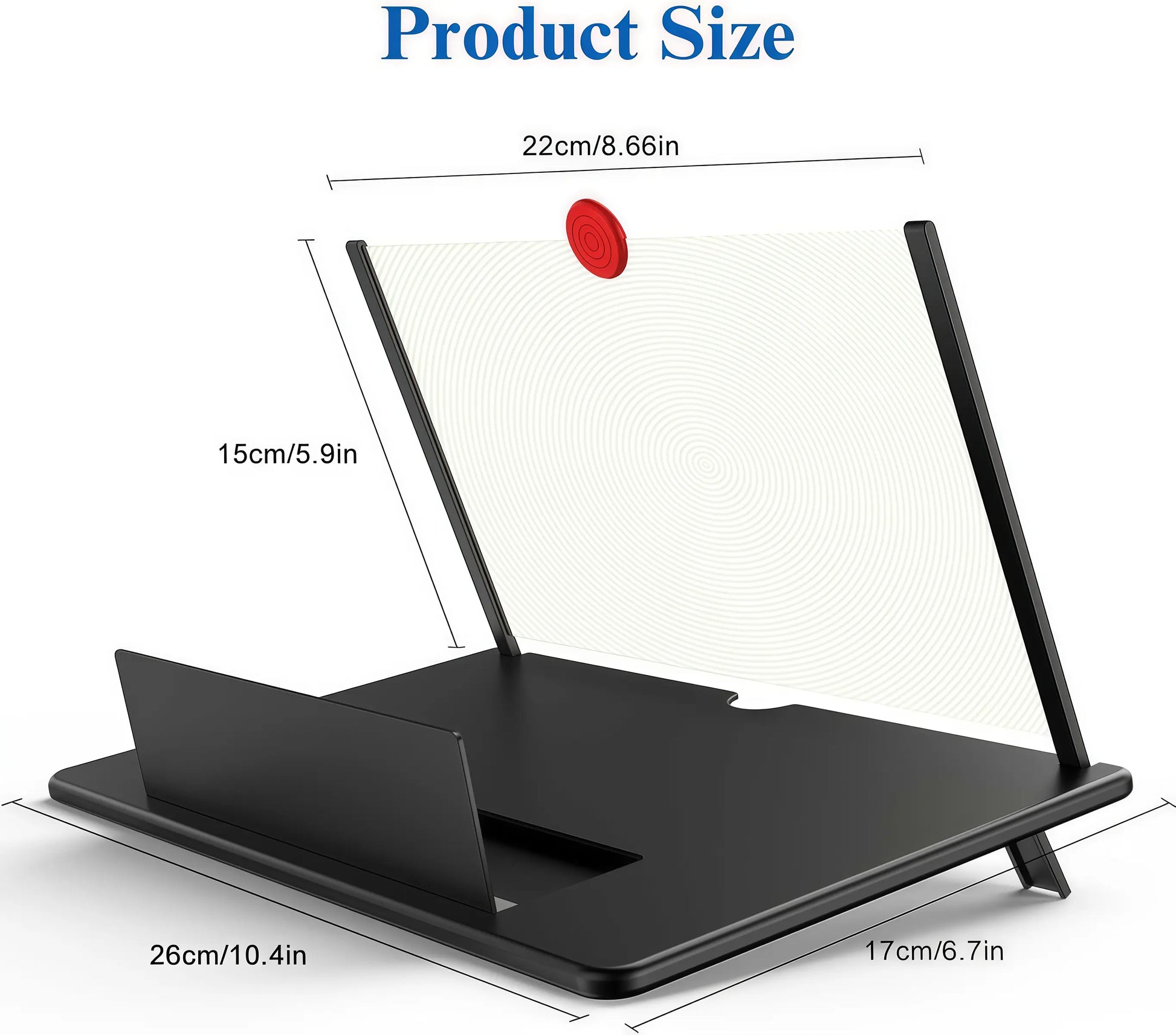 12” Mobile Phone Screen Magnifier – 3D HD Foldable Screen Amplifier Projector Stand for Movies, Gaming & Videos | Universal Phone Compatibility