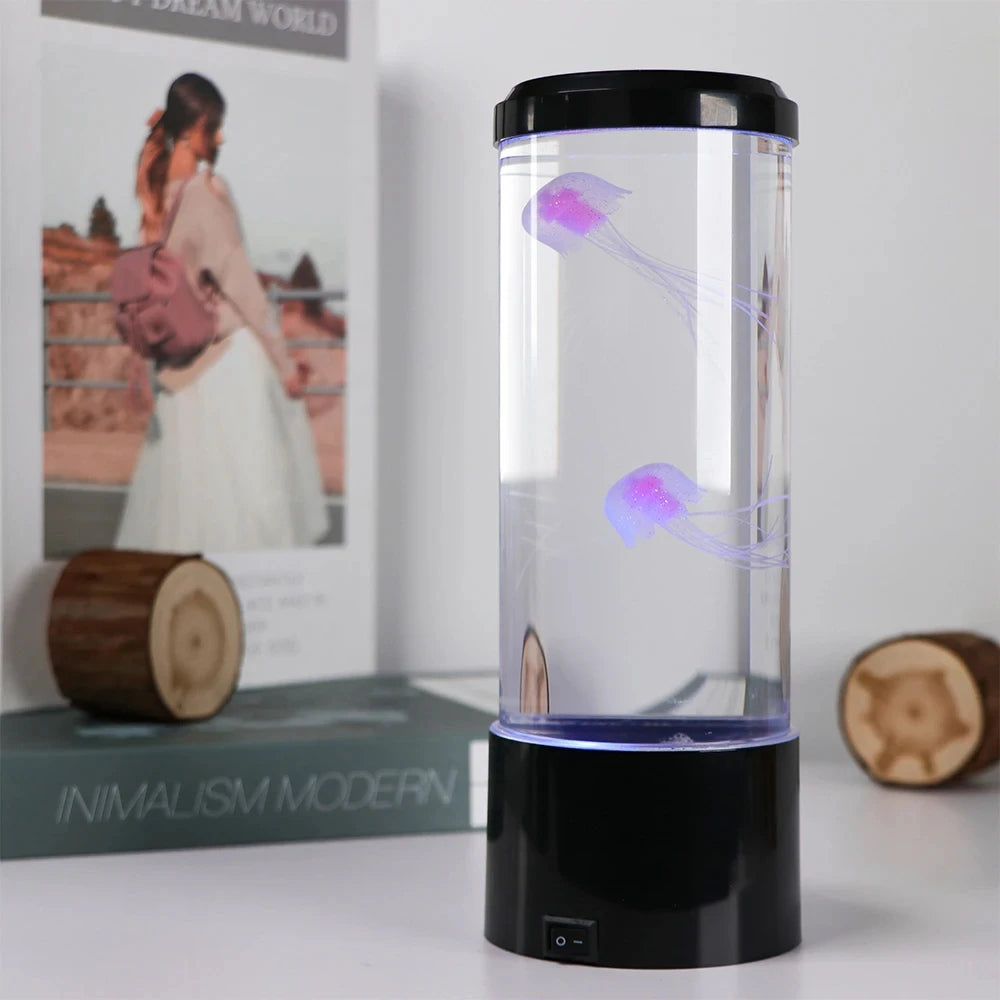 7-Color LED Jellyfish Lamp - USB & Battery Operated Fantasy Aquarium Night Light for Home and Bedroom Décor