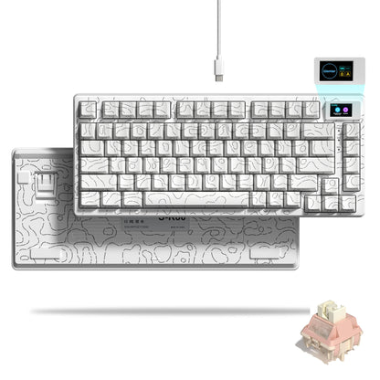 S-K80 75% Keyboard with Color OLED Display Mechanical Gaming Keyboard Hot Swap Keyboard Gasket Mount RGB Custom Keyboard