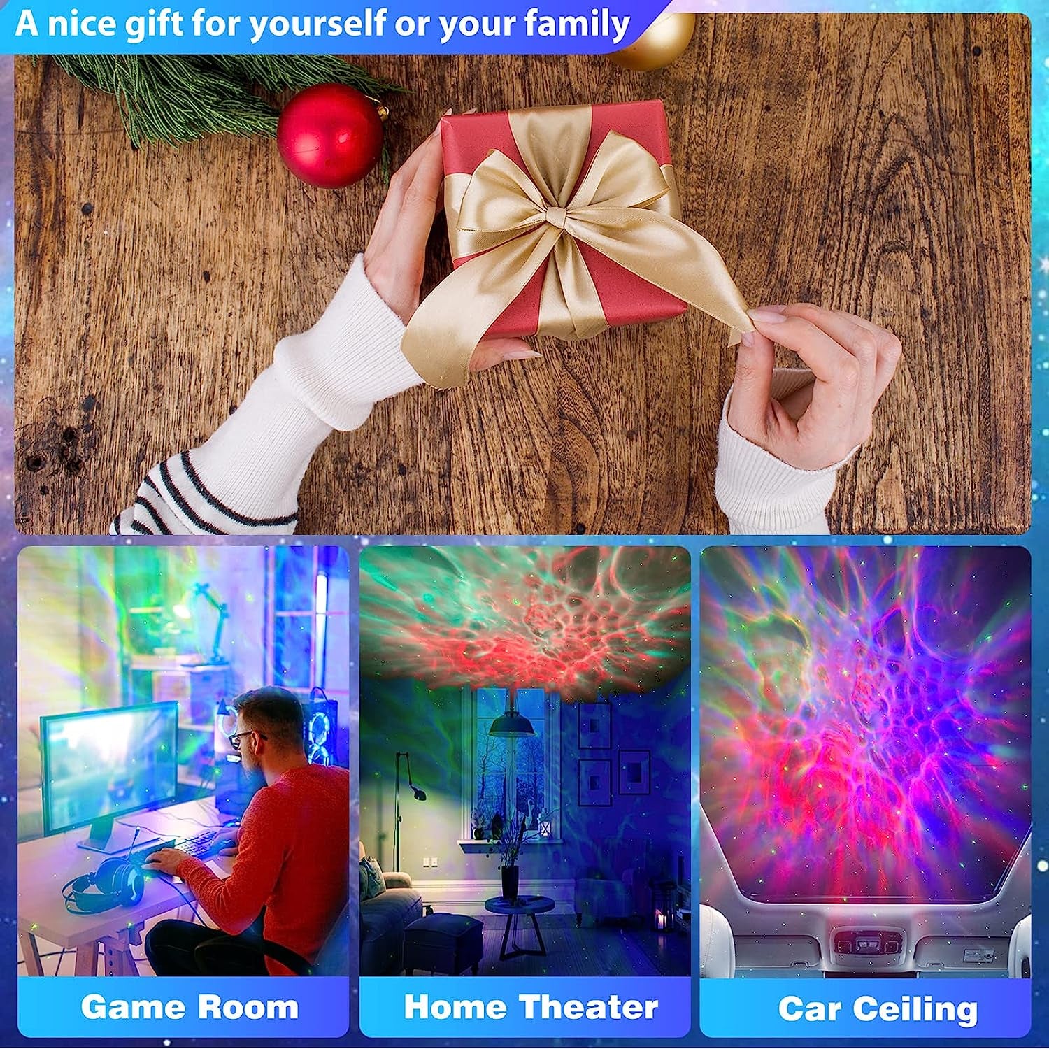Astronaut Galaxy Projector Lamp – LED Nebula & Star Ceiling Light for Bedroom, Gaming Setup & Room Decor