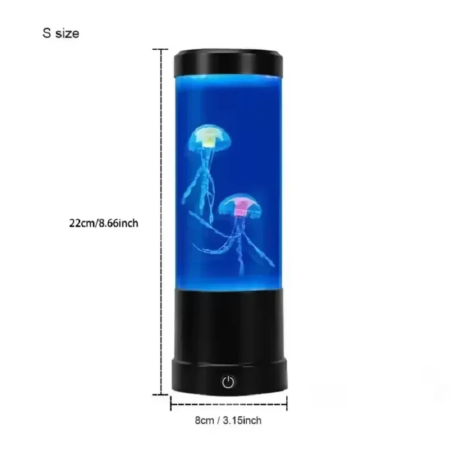 7-Color LED Jellyfish Lamp - USB & Battery Operated Fantasy Aquarium Night Light for Home and Bedroom Décor