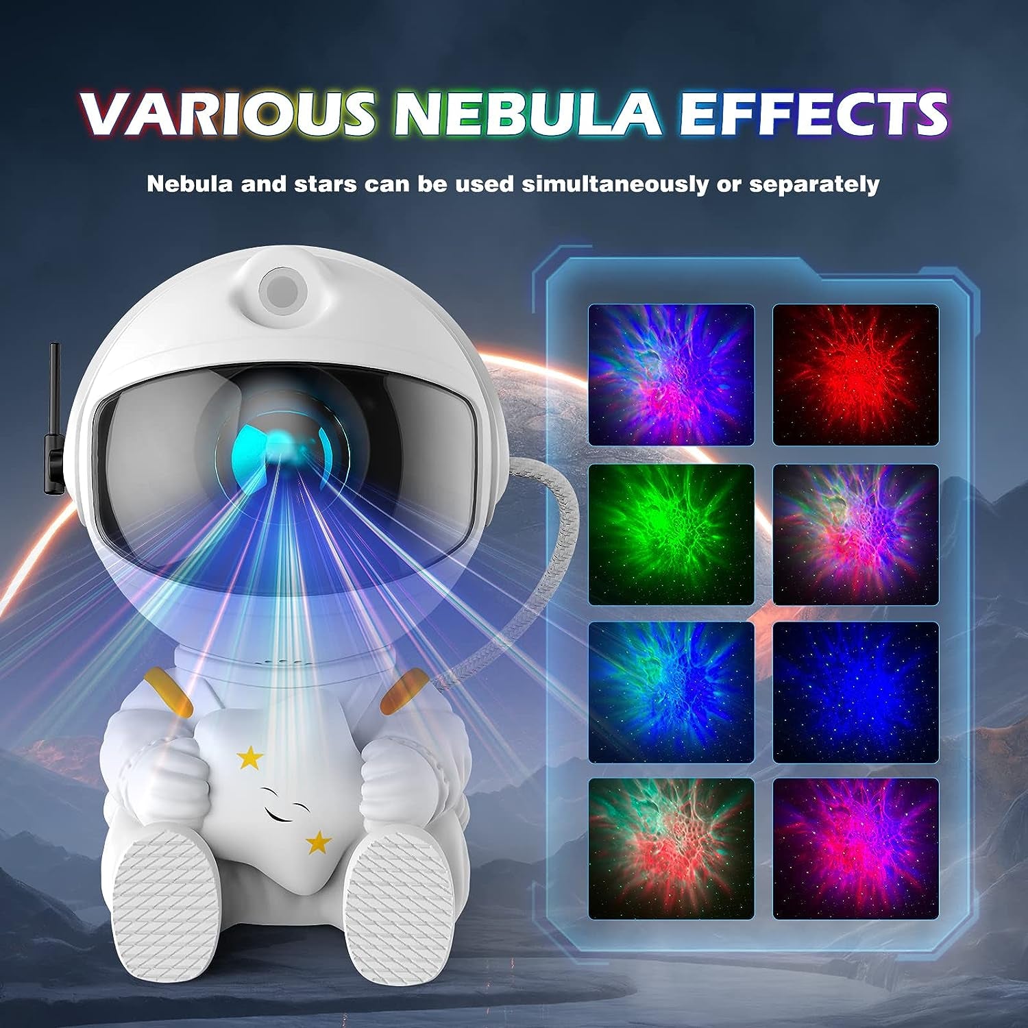 Astronaut Galaxy Projector Lamp – LED Nebula & Star Ceiling Light for Bedroom, Gaming Setup & Room Decor